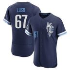 Kansas City Royals #67 Seth Lugo Player Navy CONTON City Connect Limited Elite Home Stitched Jerseys