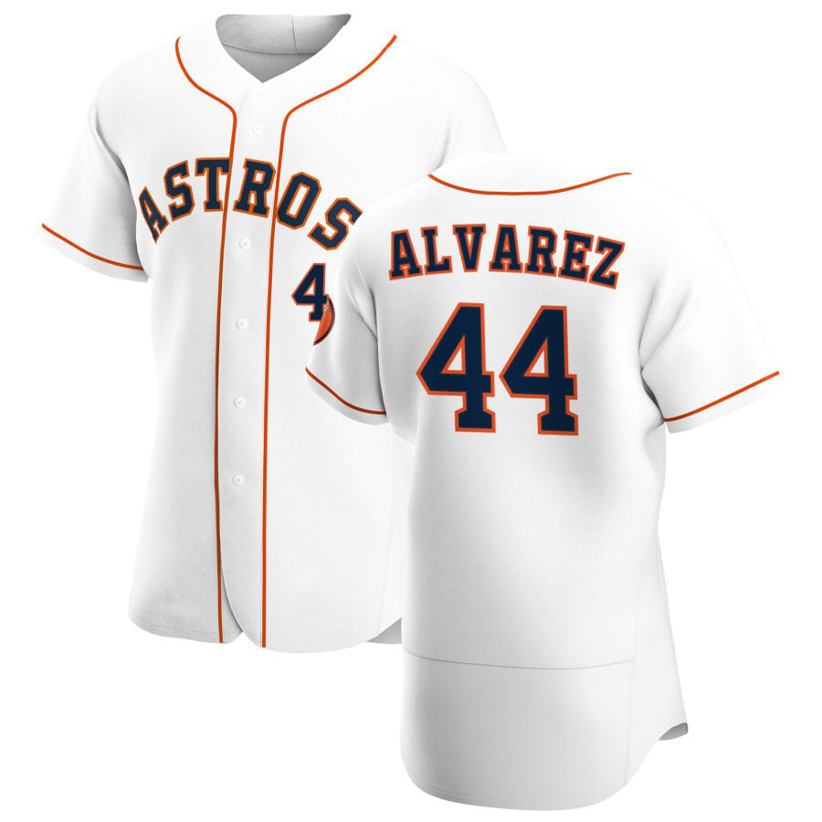 Houston Astros #44 Yordan Alvarez White CONTON Home 2020 Authentic Player Jersey