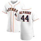 Houston Astros #44 Yordan Alvarez White CONTON Home 2020 Authentic Player Jersey