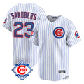 Chicago Cubs #23 Ryne Sandberg Player White CONTON 150th Anniversary Limited Home Game Stitched Jerseys