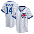 Chicago Cubs #14 Ernie Banks White CONTON Home Cooperstown Collection Player Jersey