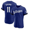 Los Angeles Dodgers #11 Roki Sasaki Player Royal CONTON City Connect Elite Home Stitched Jerseys