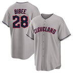 Cleveland Guardians #28 Tanner Bibee Player Gray CONTON Game Home Stitched Jerseys