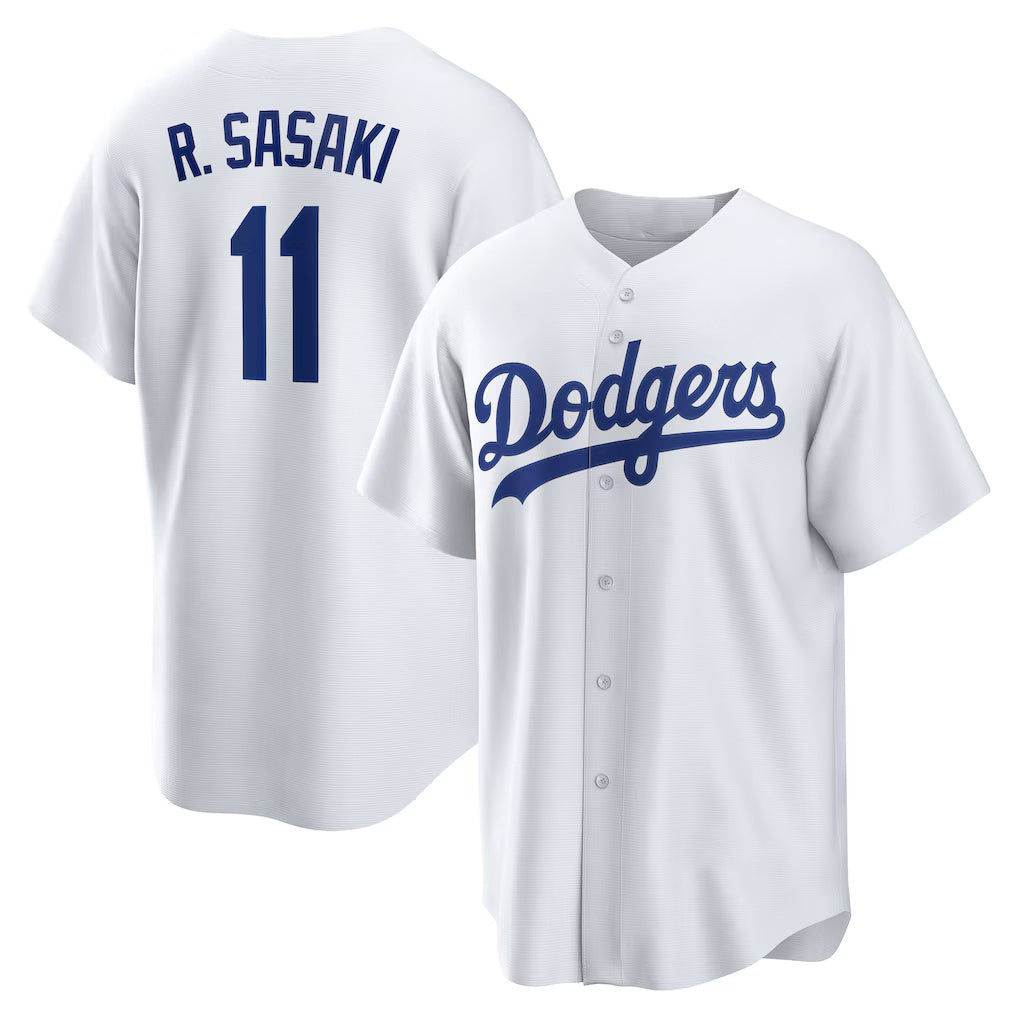 Los Angeles Dodgers #11 R¨­ki Sasaki White CONTON Home Replica Jersey