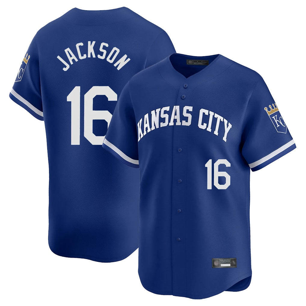 Kansas City Royals #16 Bo Jackson Player Royal CONTON Limited Home Stitched Jerseys