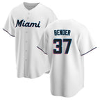 Miami Marlins #37 Anthony Bender Player White CONTON Home Game Stitched Jerseys