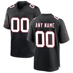 Custom A.Falcons Black CONTON Throwback Game Jersey