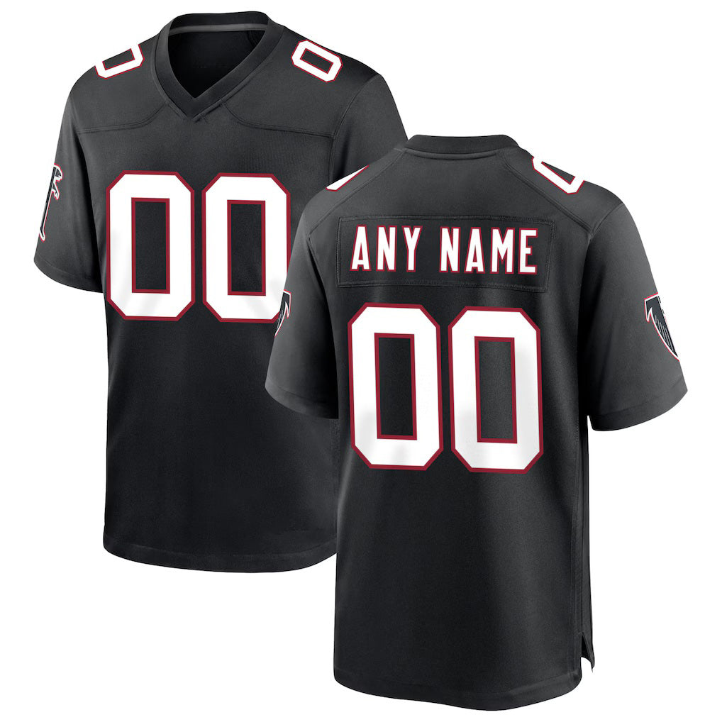 Custom A.Falcons Black CONTON Throwback Game Jersey