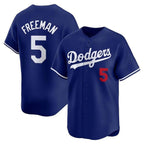 Los Angeles Dodgers #5 Freddie Freeman Royal CONTON Limited Stitched Jersey 2