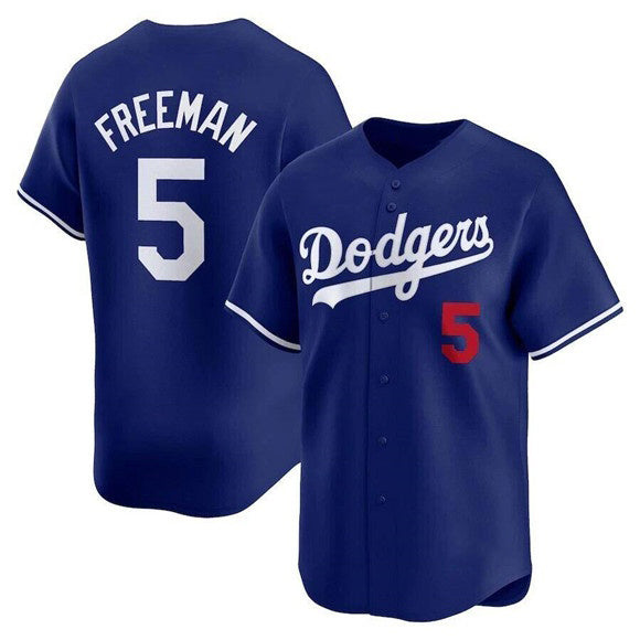 Los Angeles Dodgers #5 Freddie Freeman Royal CONTON Limited Stitched Jersey 2