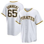 Pittsburgh Pirates #65 Jack Suwinski White CONTON Home Replica Jersey