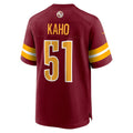 W.Commanders #51 Ale Kaho Burgundy CONTON Team Game Jersey