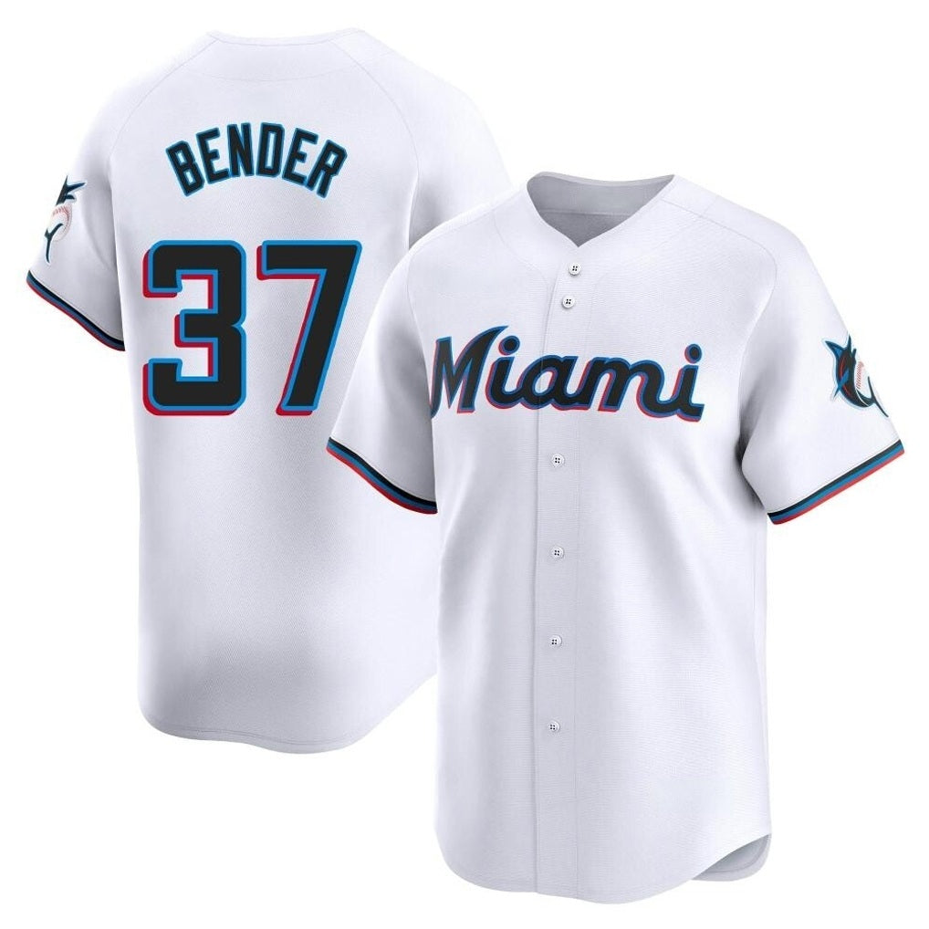 Miami Marlins #37 Anthony Bender Player White CONTON Home Limited Stitched Jerseys