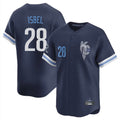 Kansas City Royals #28 Kyle Isbel Player Navy CONTON City Connect Limited Home Stitched Jerseys