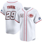 Cincinnati Reds #29 TJ Friedl White CONTON 2025 Speedway Classic Home Limited Stitched Jersey