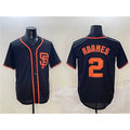 San Francisco Giants #2 Willy Adames Black CONTON Cool Base Stitched Jersey