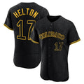 Colorado Rockies #17 Todd Helton Player Black CONTON Snake Skin City Limited Elite Home Stitched Jerseys
