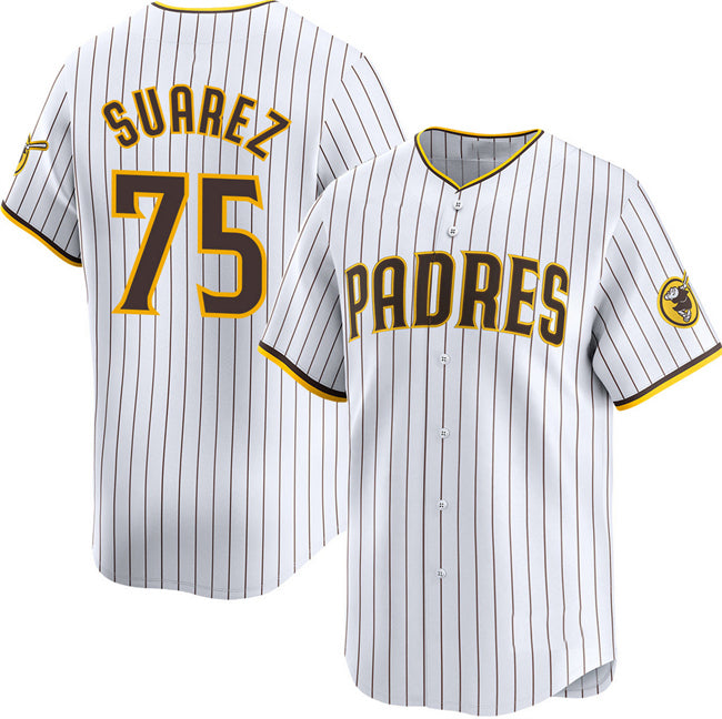 San Diego Padres #75 Robert Suarez White CONTON 2024 Home Limited Stitched Jersey