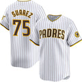 San Diego Padres #75 Robert Suarez White CONTON 2024 Home Limited Stitched Jersey