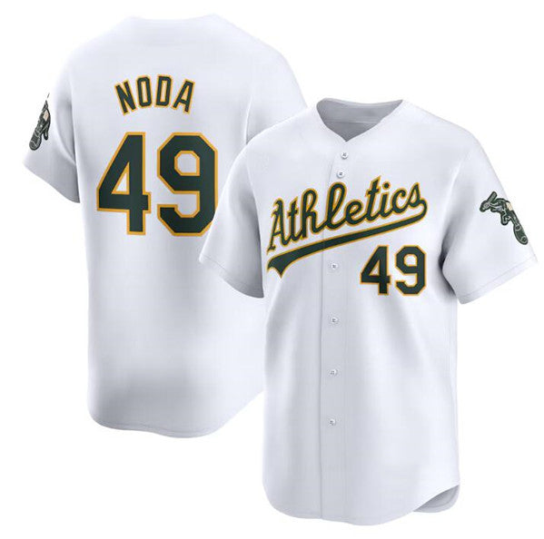 Oakland Athletics #49 Ryan Noda White CONTON Home Limited Stitched Jersey