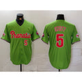 Philadelphia Phillies #5 Bryson Stott Number Green CONTON With Patch Stitched Cool Base Jersey