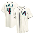 Arizona Diamondbacks #4 Ketel Marte Cream CONTON Home Replica Jersey