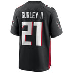 A.Falcons #21 Todd Gurley II Black CONTON Game Player Jersey