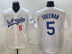 Los Angeles Dodgers #5 Freddie Freeman White CONTON Alternate Stadium Stitched Jersey