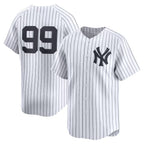 New York Yankees #99 Aaron Judge White CONTON Home Limited Player Jersey