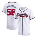 Atlanta Braves #56 Spencer Schwellenbach Player White CONTON Limited Elite Home Game Stitched Jerseys