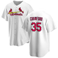St. Louis Cardinals #35 Brandon Crawford White CONTON Cool Base Stitched Jersey