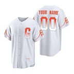 Custom San Francisco Giants White CONTON 2021 City Connect Cool Base Jersey