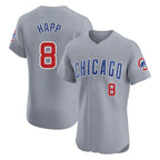 Chicago Cubs #8 Ian Happ Player Gray CONTON Road Limited Elite Home Stitched Jerseys
