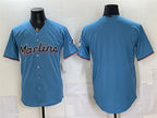 Miami Marlins Blank Blue CONTON Cool Base Stitched Jersey