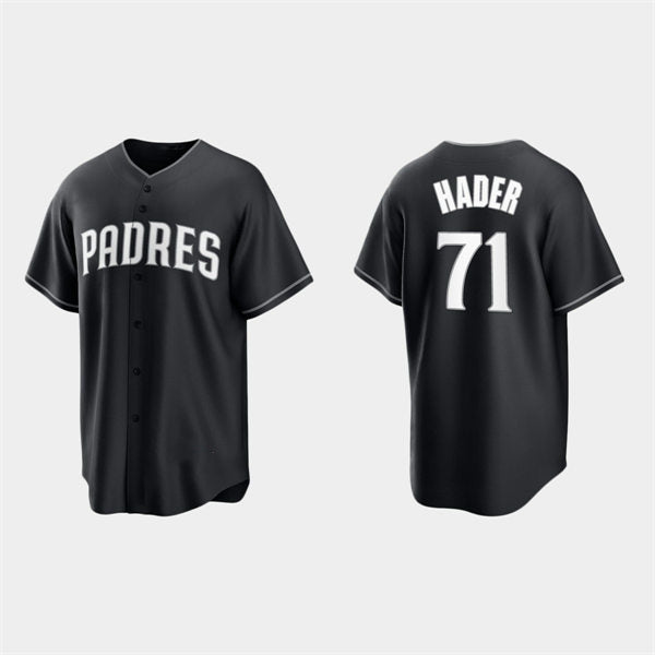 San Diego Padres #71 Josh Hader Black White CONTON Collection Jersey