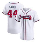 Atlanta Braves #44 Hank Aaron Player White CONTON Limited Elite Home Game Stitched Jerseys