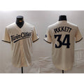 Minnesota Twins #34 Kirby Puckett Cream CONTON Cool Base Stitched Jersey