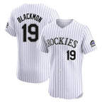 Colorado Rockies #19 Charlie Blackmon Player White CONTON Limited Elite Home Stitched Jerseys