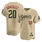 Arizona Diamondbacks #20 Luis Gonzalez Player Tan CONTON City Connect Limited Home Game Stitched Jerseys