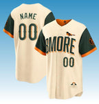 Custom Baltimore Orioles Natural CONTON 2026 City Connect Stadium Stitched Jersey