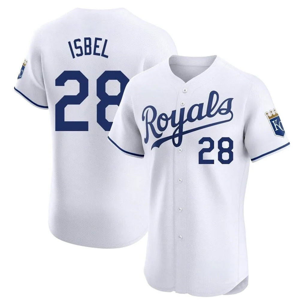 Kansas City Royals #28 Kyle Isbel Player White CONTON Alt Limited Elite Home Stitched Jerseys