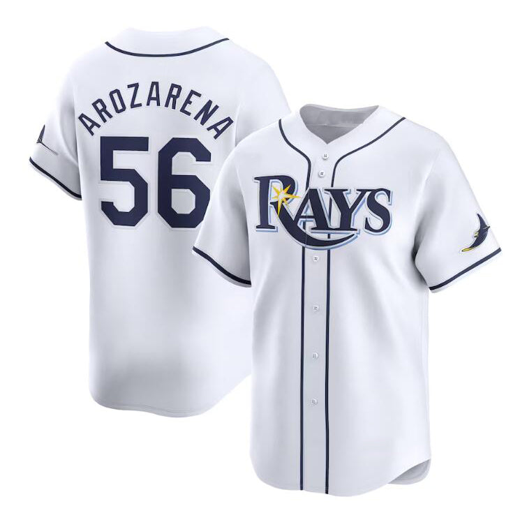 Tampa Bay Rays #56 Randy Arozarena White CONTON Home Limited Stitched Jersey