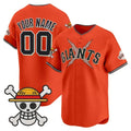 Custom San Francisco Giants x One Piece Orange CONTON Vapor Premier Limited Jersey - Stitched