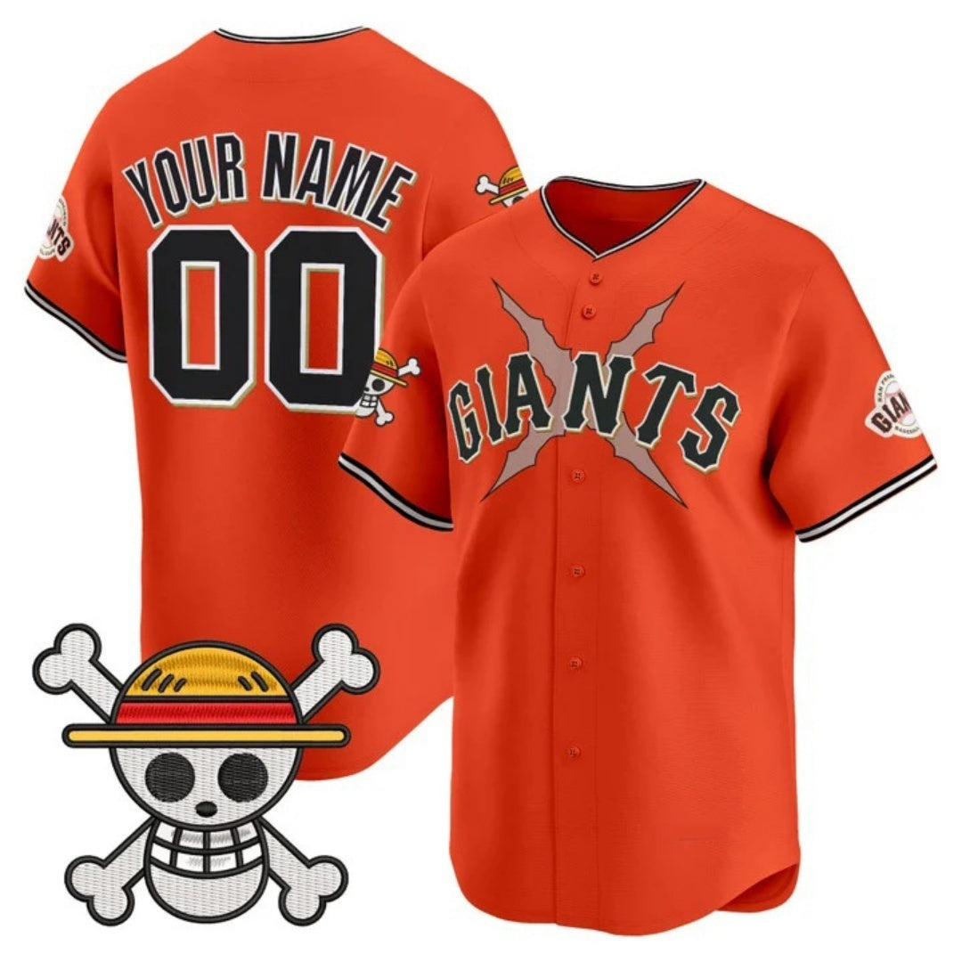 Custom San Francisco Giants x One Piece Orange CONTON Vapor Premier Limited Jersey - Stitched