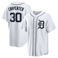 Detroit Tigers #30 Kerry Carpenter White CONTON Home Replica Jersey