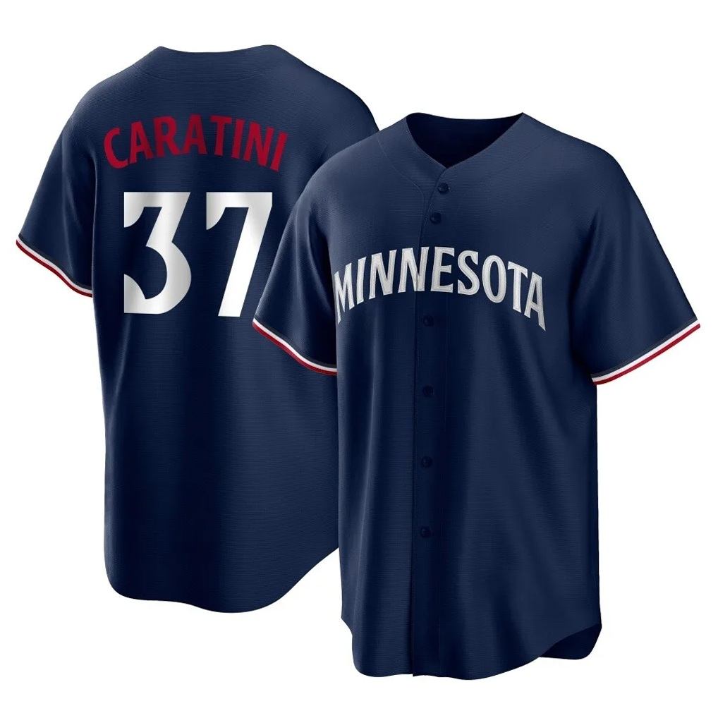 Minnesota Twins #37 Victor Caratini Player Navy CONTONReplica Alternate Home Stitched Jerseys