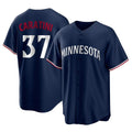 Minnesota Twins #37 Victor Caratini Player Navy CONTONReplica Alternate Home Stitched Jerseys