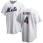 New York Mets #4 Francisco ¨¢lvarez White CONTON Cool Base Stitched Jersey