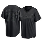 Detroit Tigers #35 Justin Verlander Player Black CONTON T-shirt Home Game Stitched Jerseys