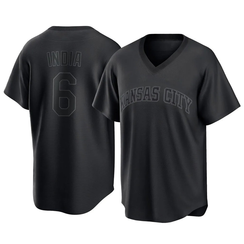 Kansas City Royals #6 Jonathan India Player Black CONTON Fashion Game Stitched Jerseys